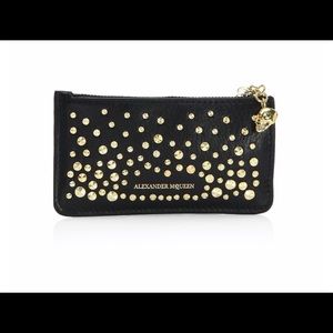 Alexander McQueen Studded  Zipped Card Holder